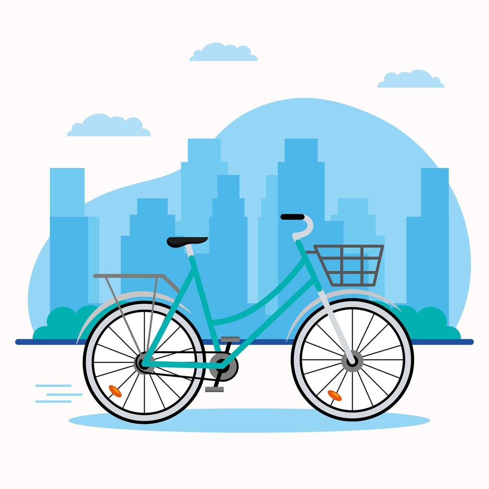 green bicycle vehicle vector