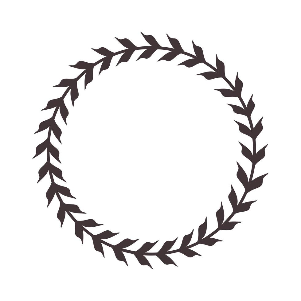 circular laurel wreath vector