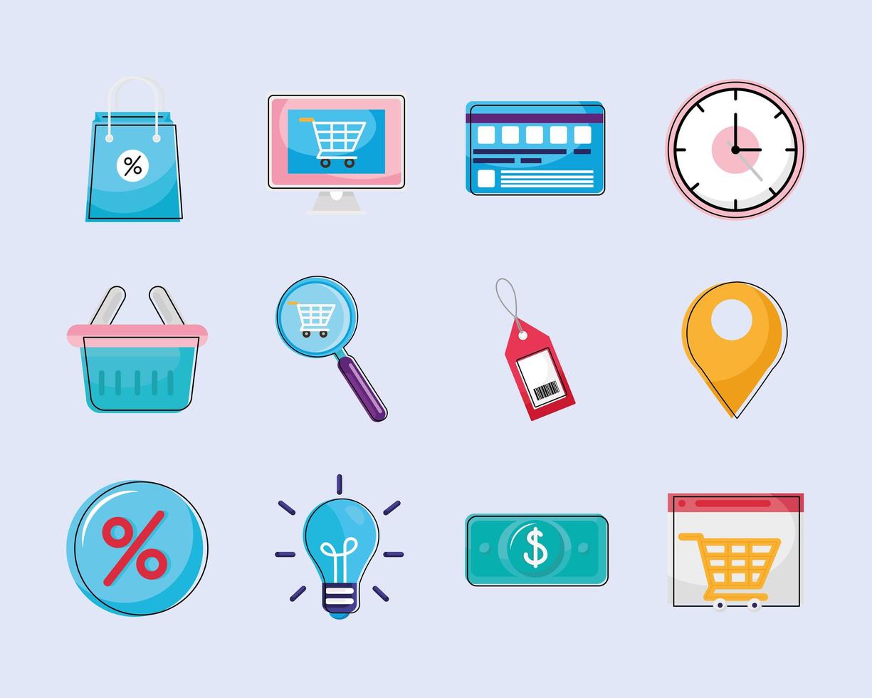 Ecommerce icon set vector