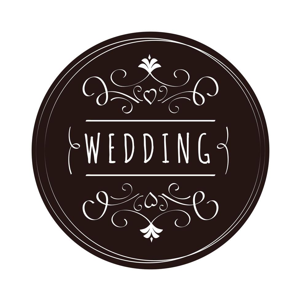 Wedding seal stamp vector