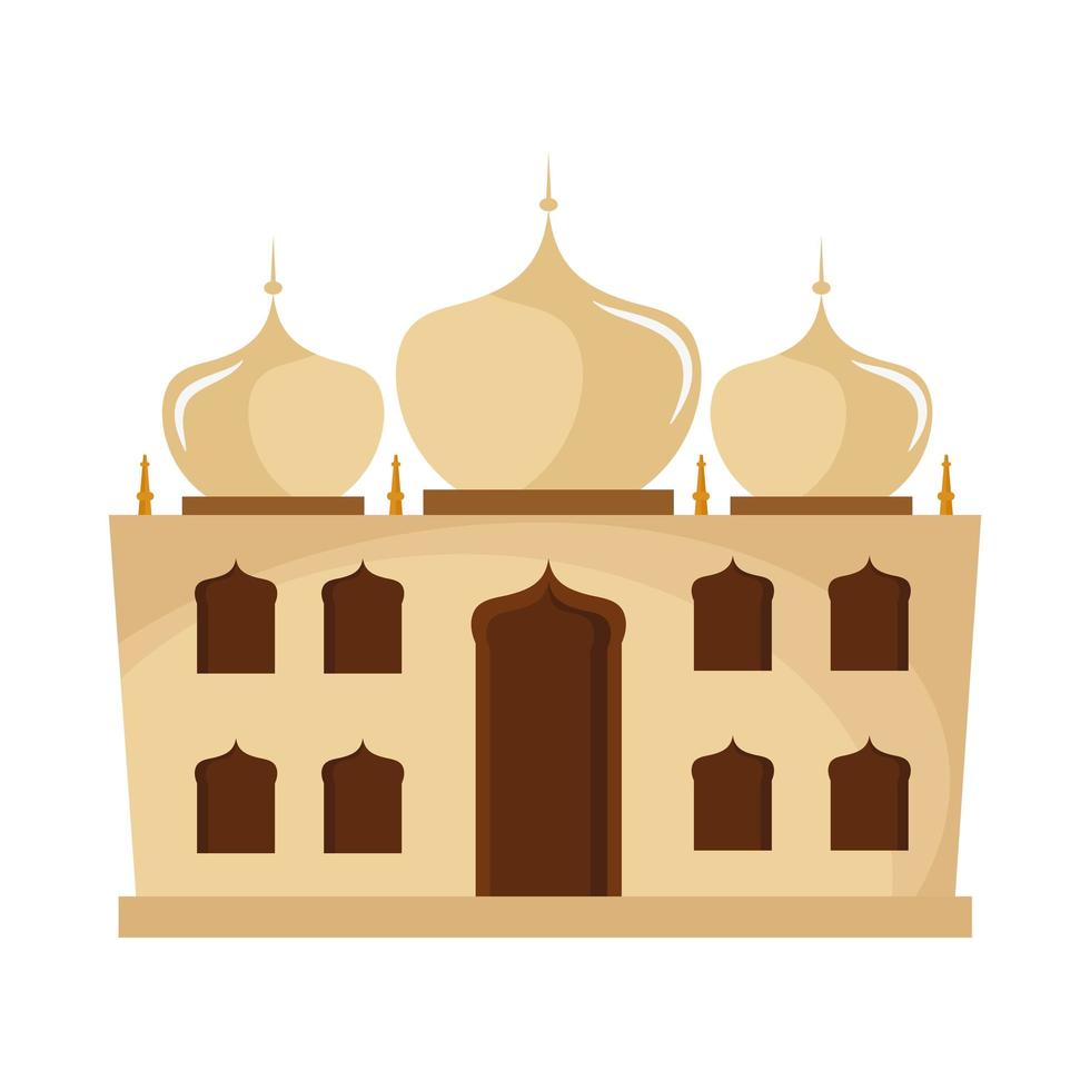 Indian taj mahal temple vector