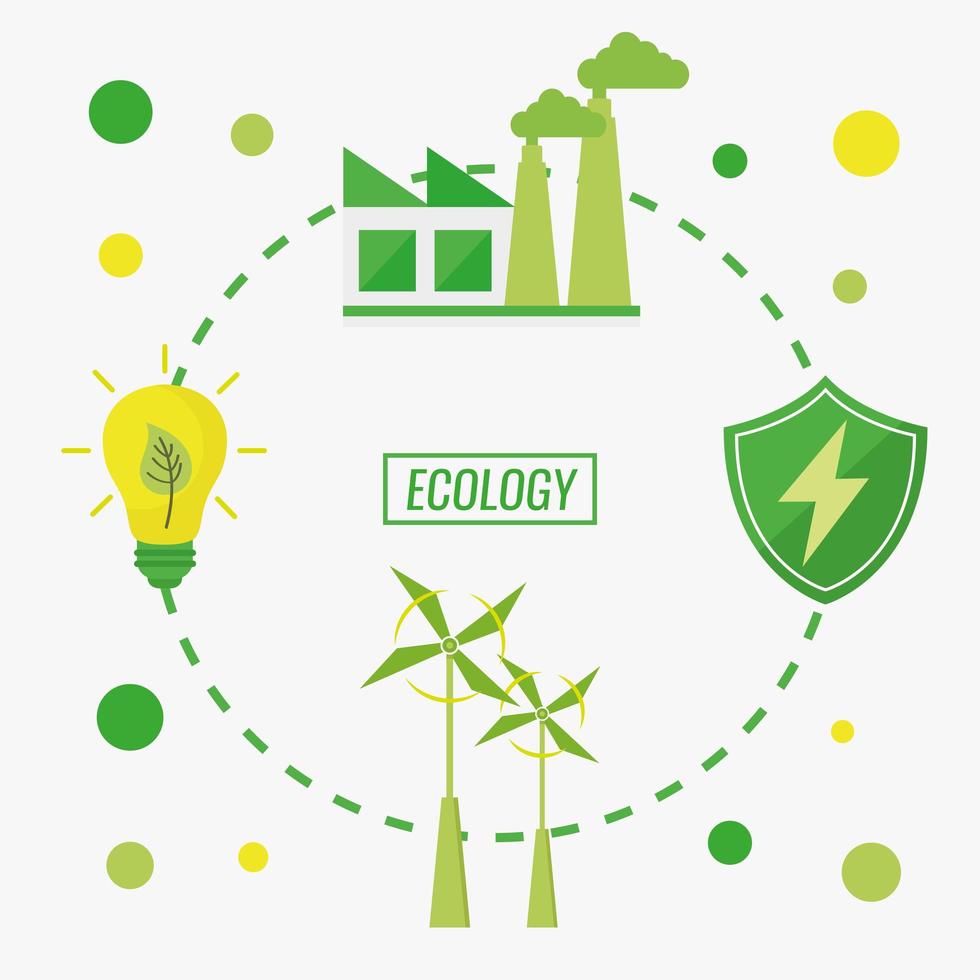 green ecology and environmental protection vector