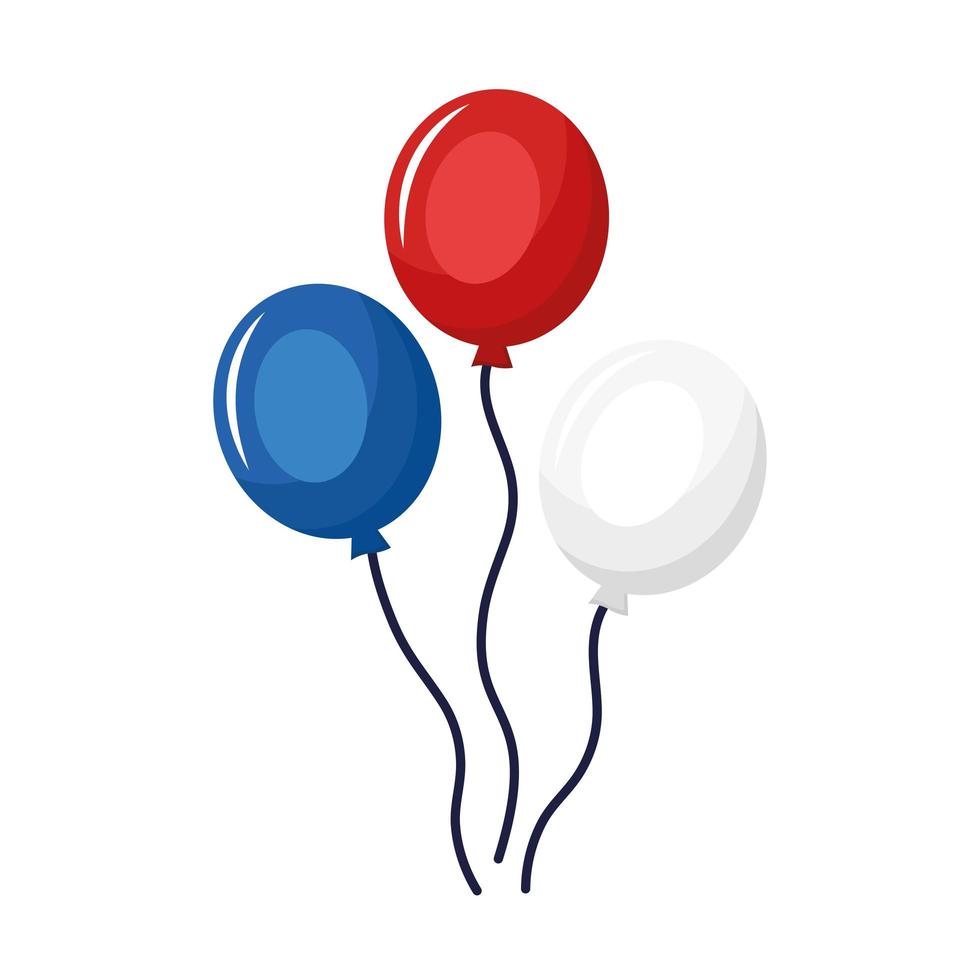 French balloons icon vector