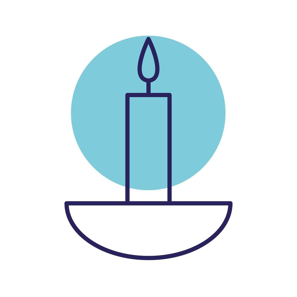 candle line style icon vector design