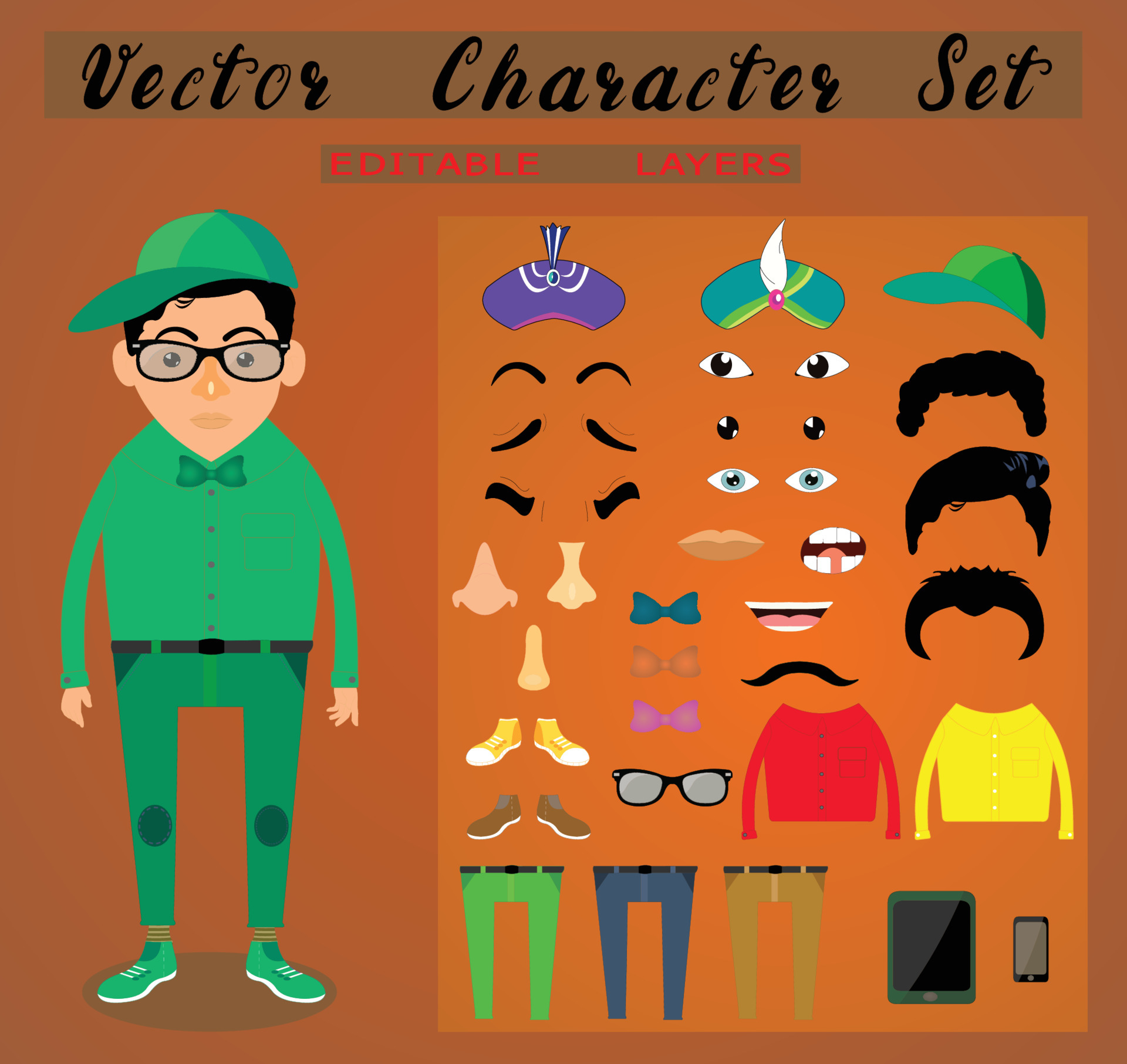 Front view animated characters. Male Students creation set with various hairstyles, face emotions, legs, eye brow , nose, and gestures. Cartoon style, flat vector illustration. 4104306 Vector Art at Vecteezy Front view animated characters. Male Students creation set with various hairstyles, face emotions, legs, eye brow , nose, and gestures. Cartoon style, flat vector illustration. 4104306 Vector Art at Vecteezy