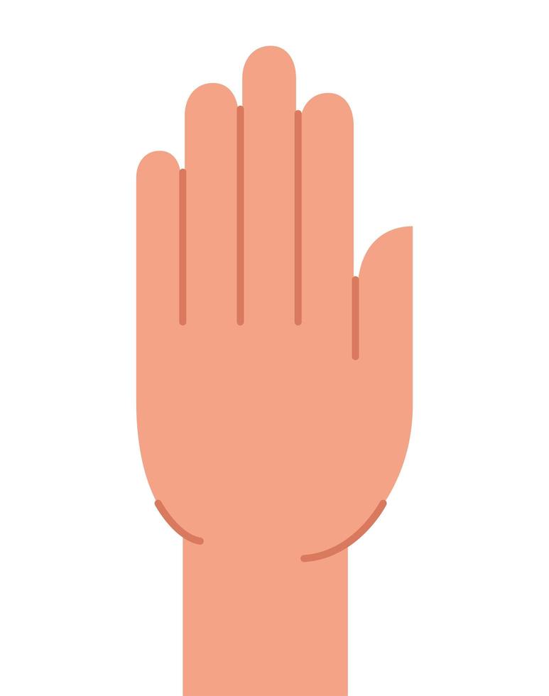 nice raised hand vector