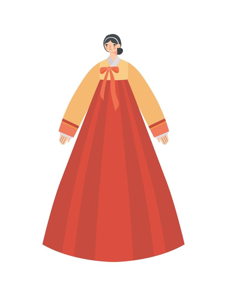 korean woman representation vector