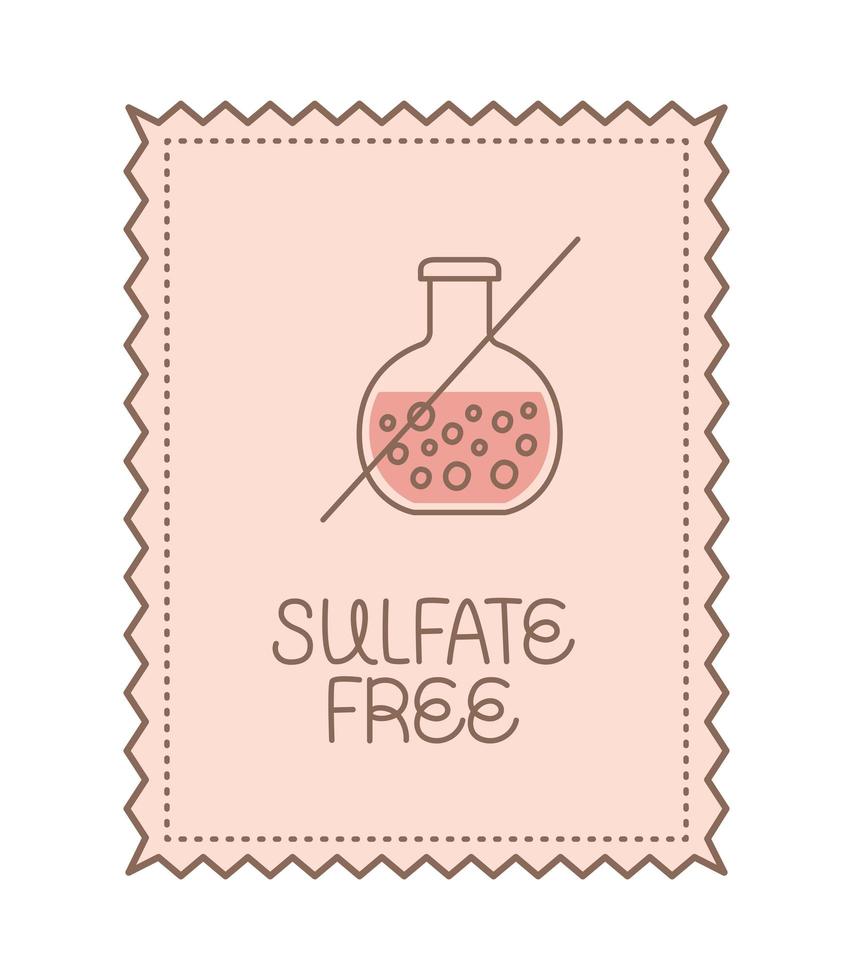 tarjeta libre de sulfatos vector