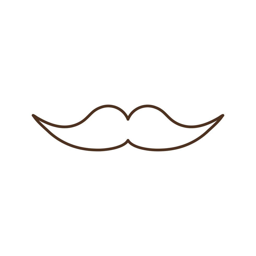 Mustache line style icon vector design