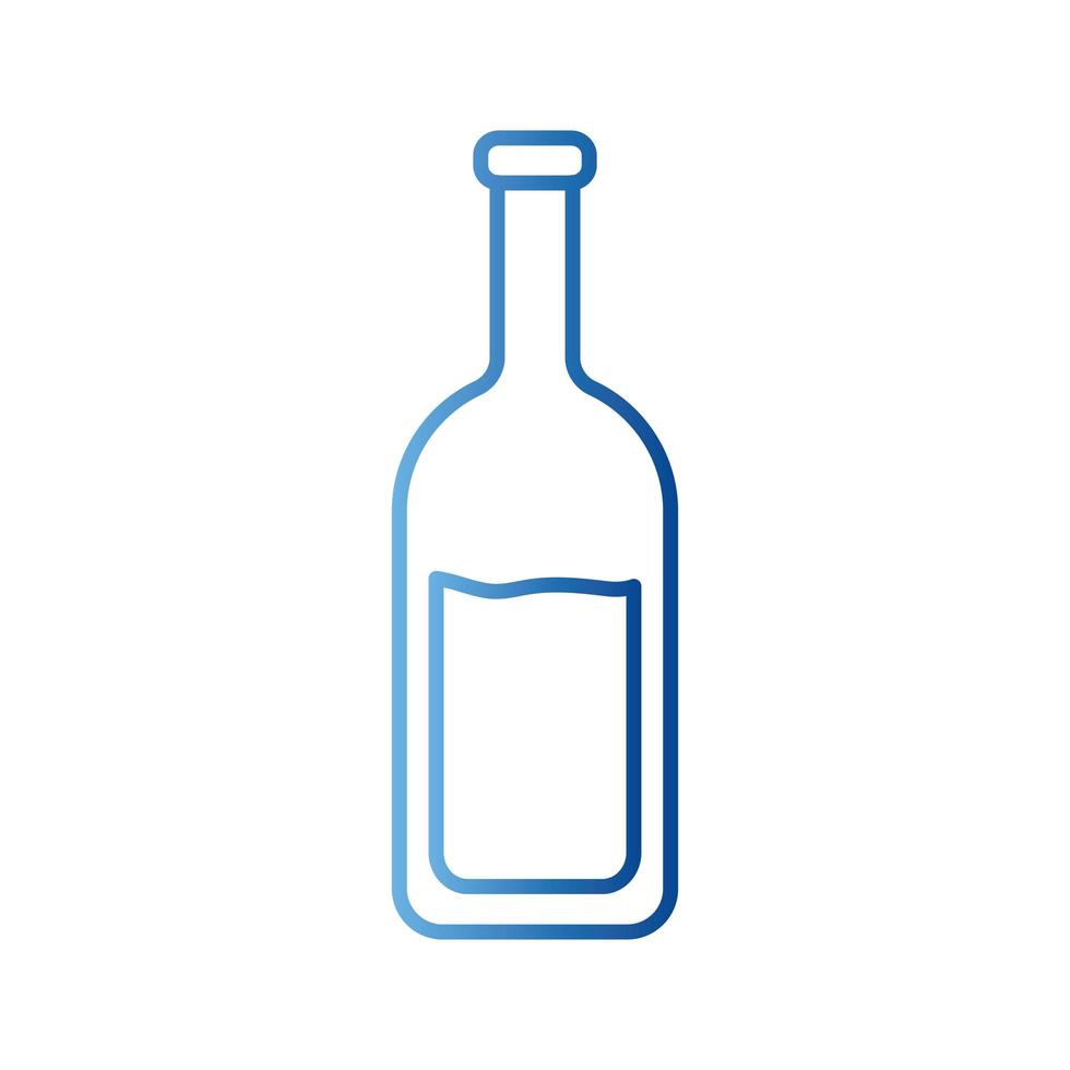 wine bottle gradient style icon vector design