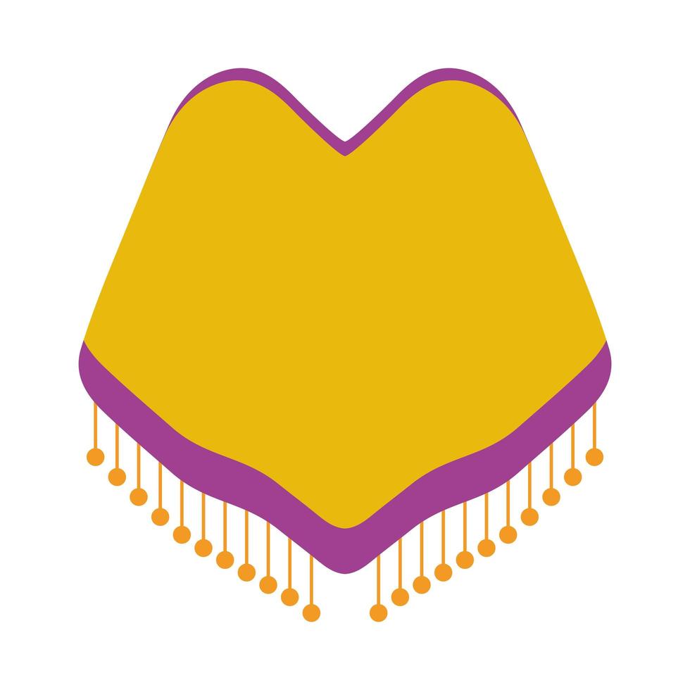 mexican poncho flat style icon vector design