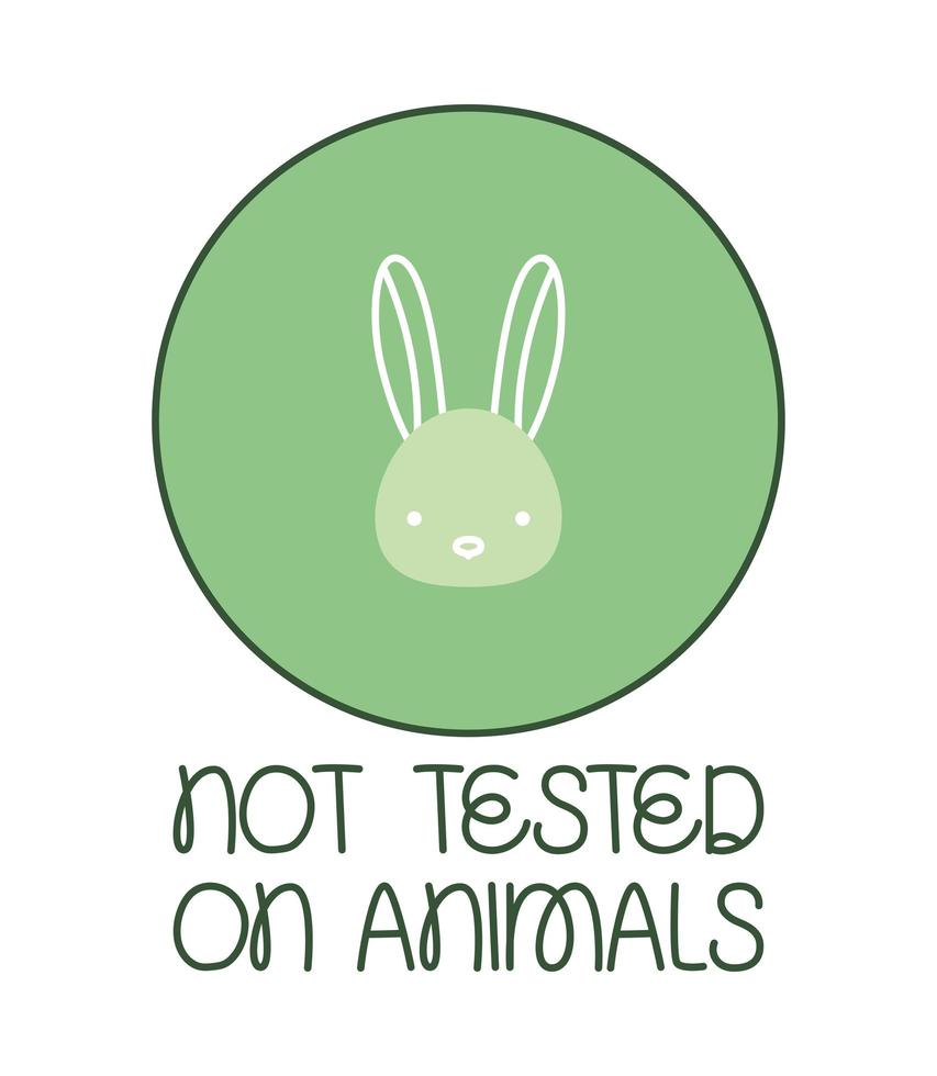 not tested on animals illustration vector