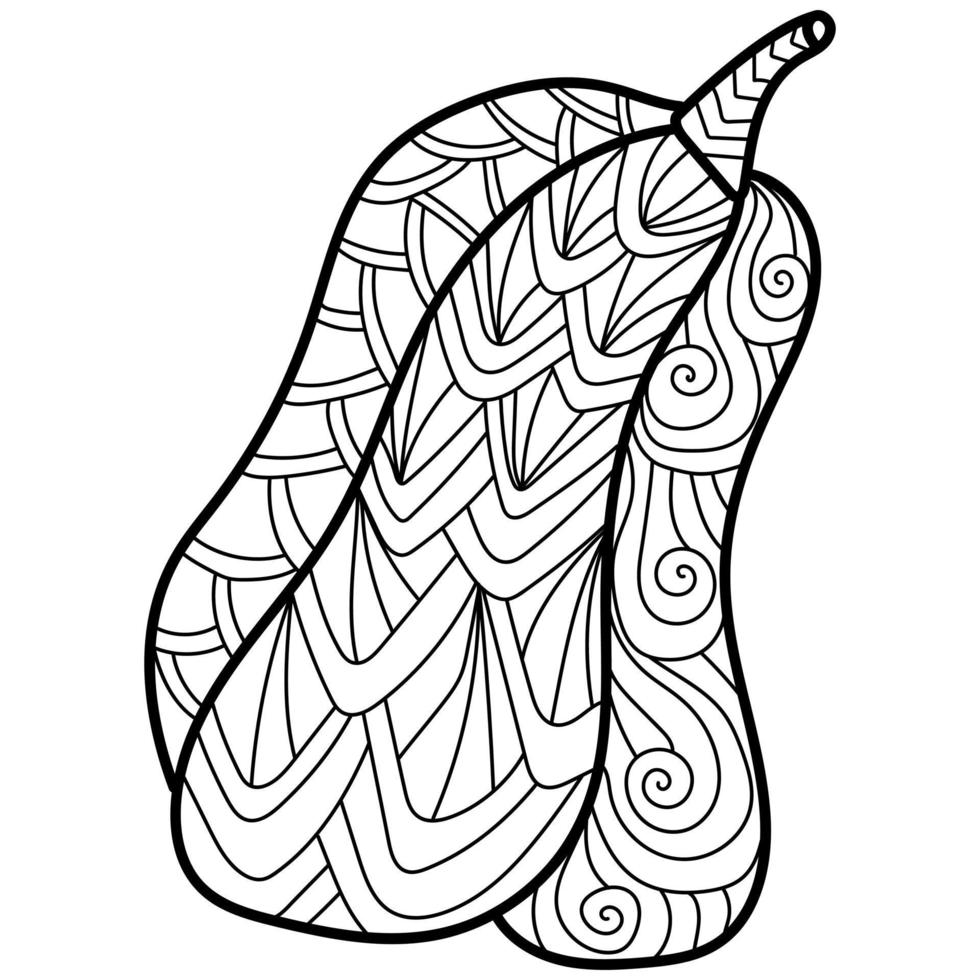 Pumpkin with fantasy patterns, ornate coloring page for Thanksgiving or Halloween vector