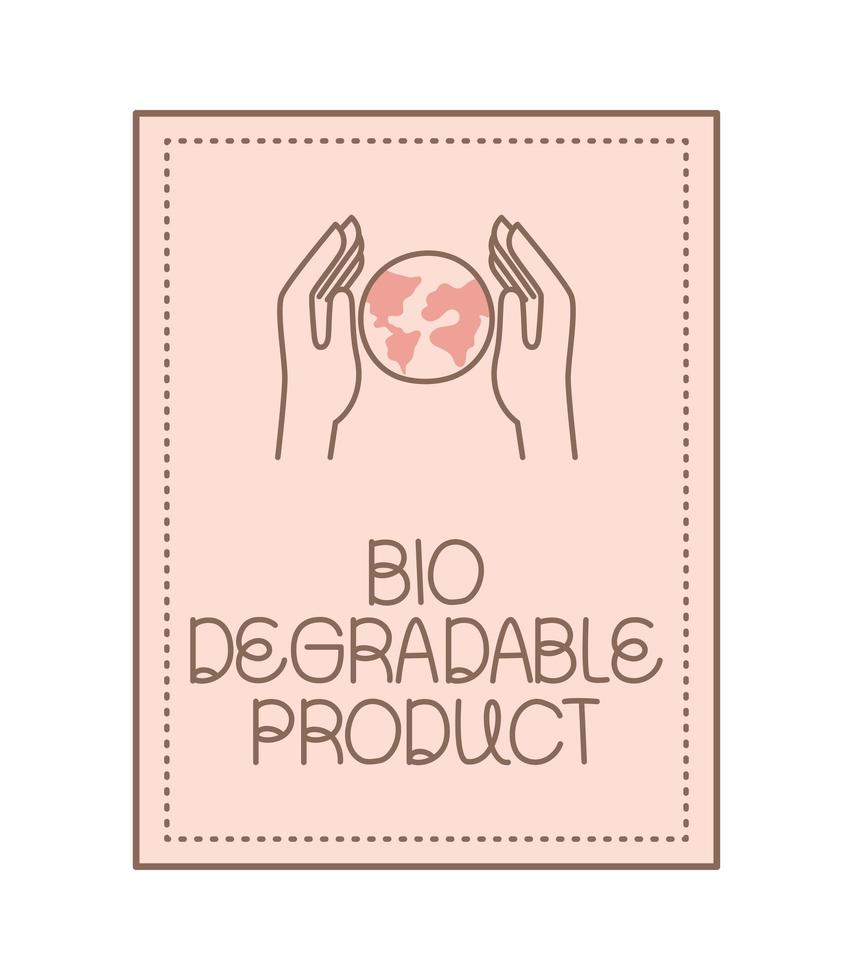 tarjeta de producto biodegradable vector