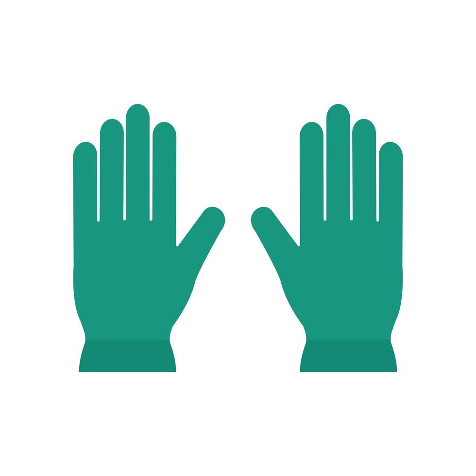 garden gloves flat style icon vector design