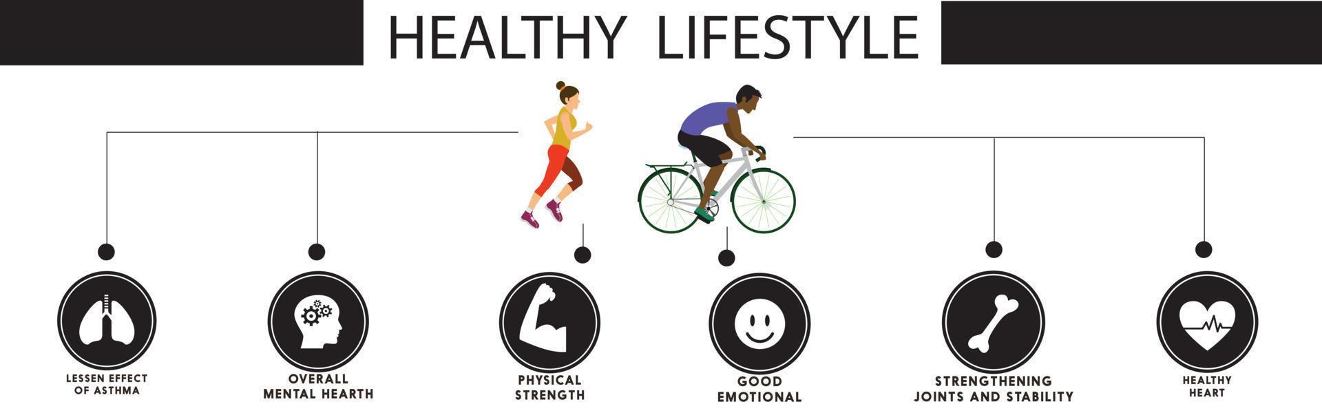 Set healthy lifestyle icons, buttons of dumbbells, heart and run  stock vector