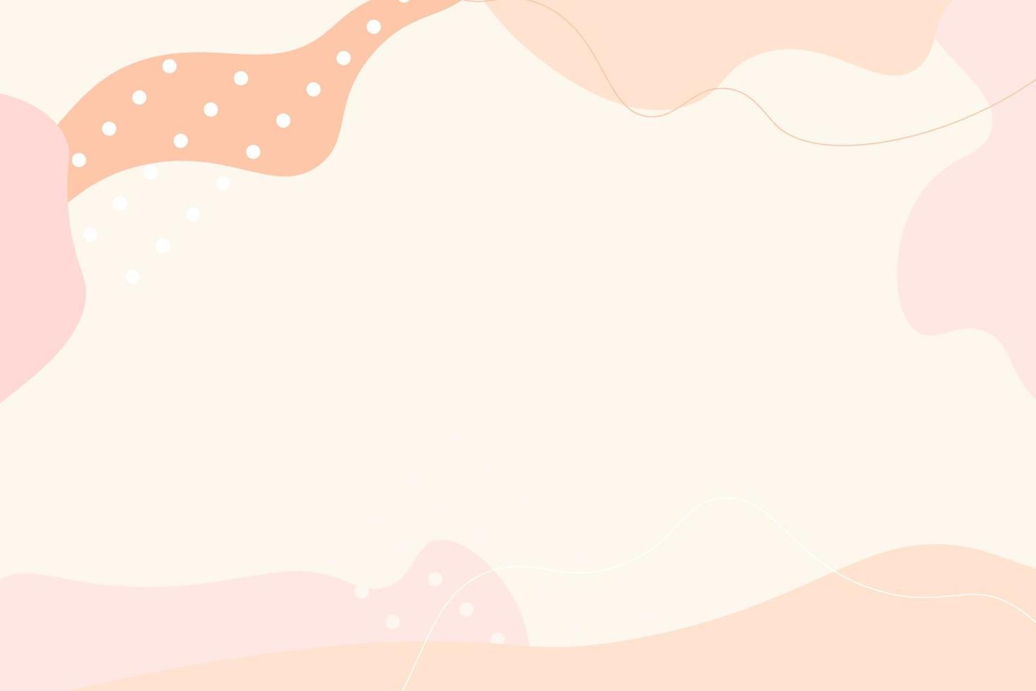 Plantillas estéticas y elegantes con formas orgánicas abstractas y líneas en colores nude. fondo pastel en estilo minimalista. ilustración vectorial contemporánea vector