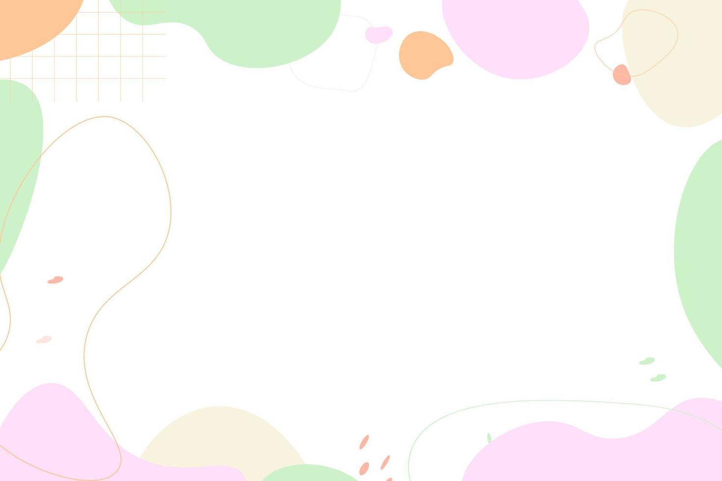 Abstract Background Simple Hand Drawn Minimalist Style with Free Shape and Pastel Colors. vector