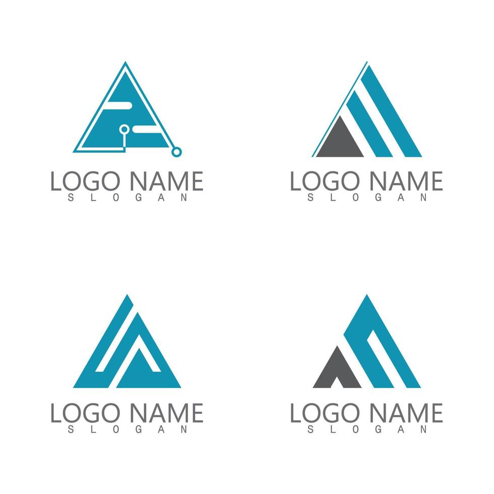 Futuristic Triangle Chain logo design inspiration vector