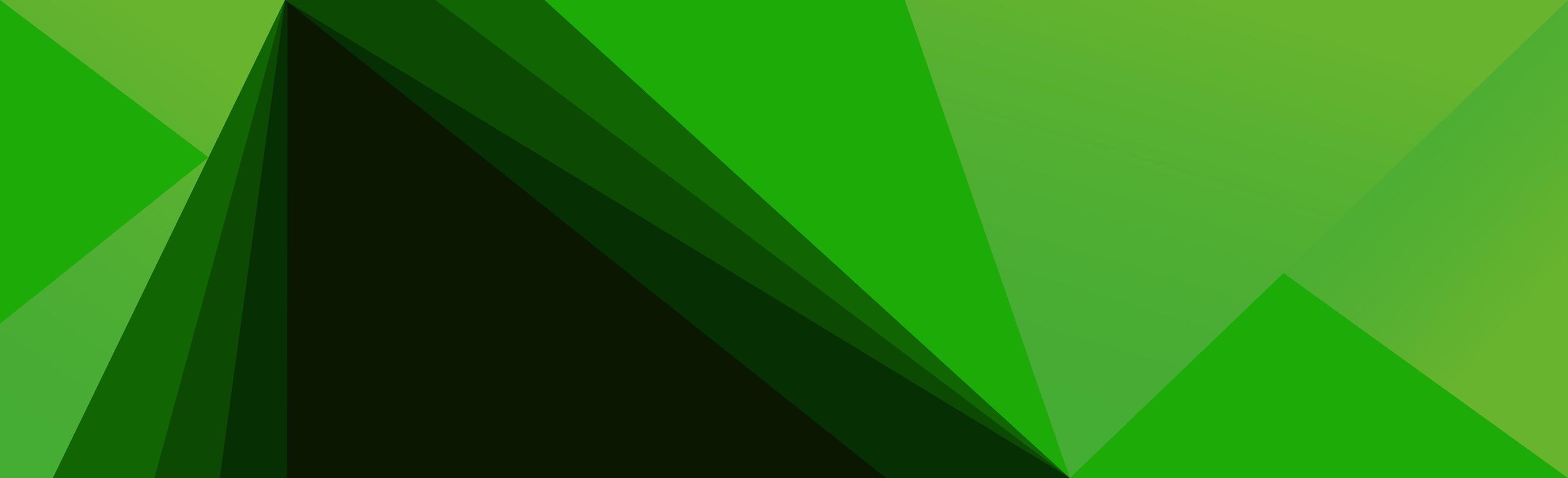 Corporate stylish concept green black contrasting panoramic web abstract background - Vector