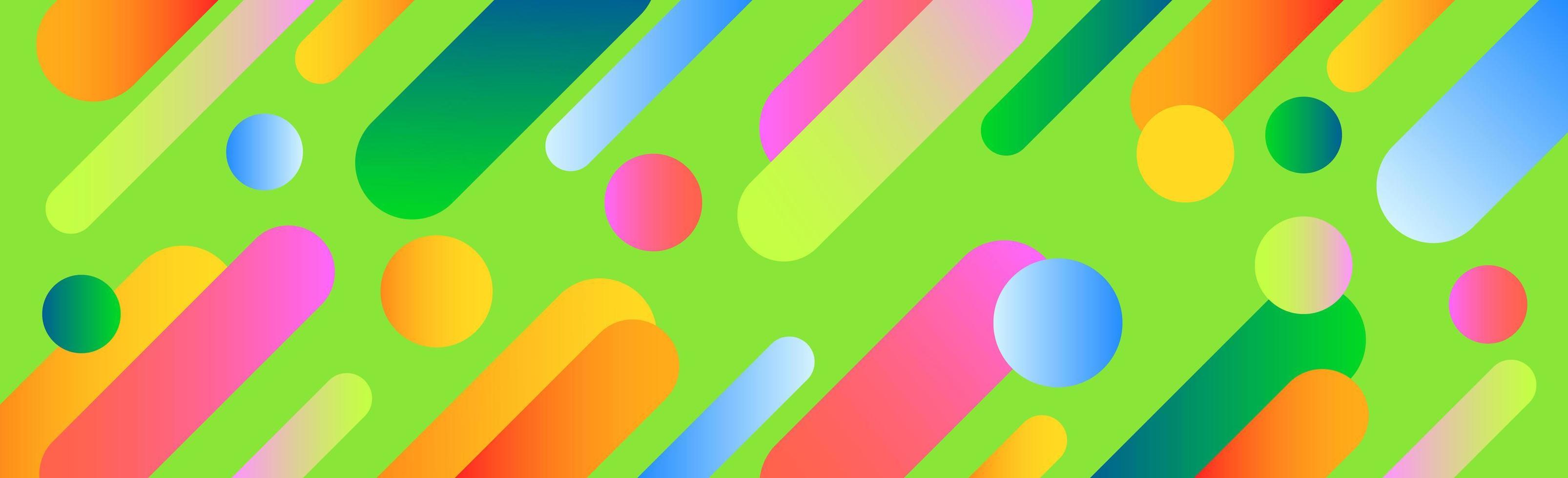 Colorful multicolored panoramic abstract background from different geometric shapes - Vector
