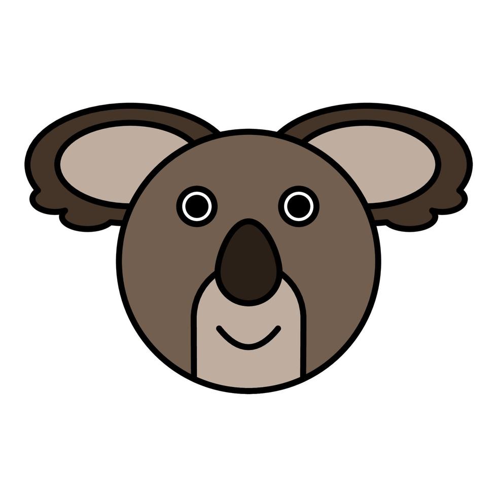 Cute cartoon Koala Face.vector illustration vector