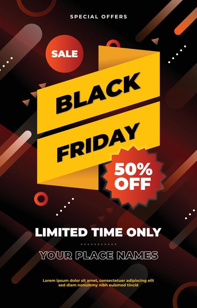 Black Friday Sale Poster Design vector