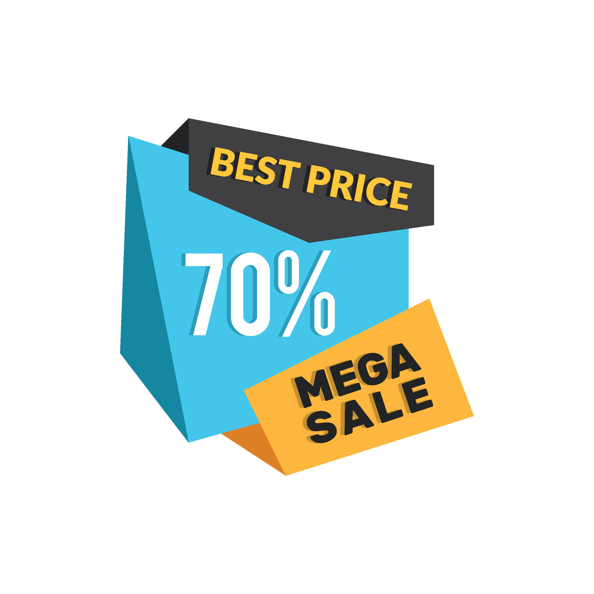 Discount tags product ads special offer labels low prices promotional