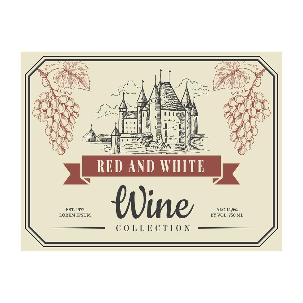 Wine labels vintage images labels old medieval castles towers ...