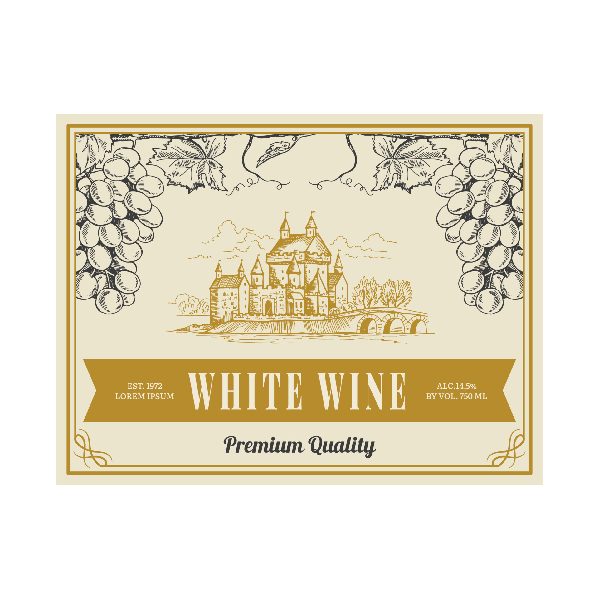 Wine labels vintage images labels old medieval castles towers ...