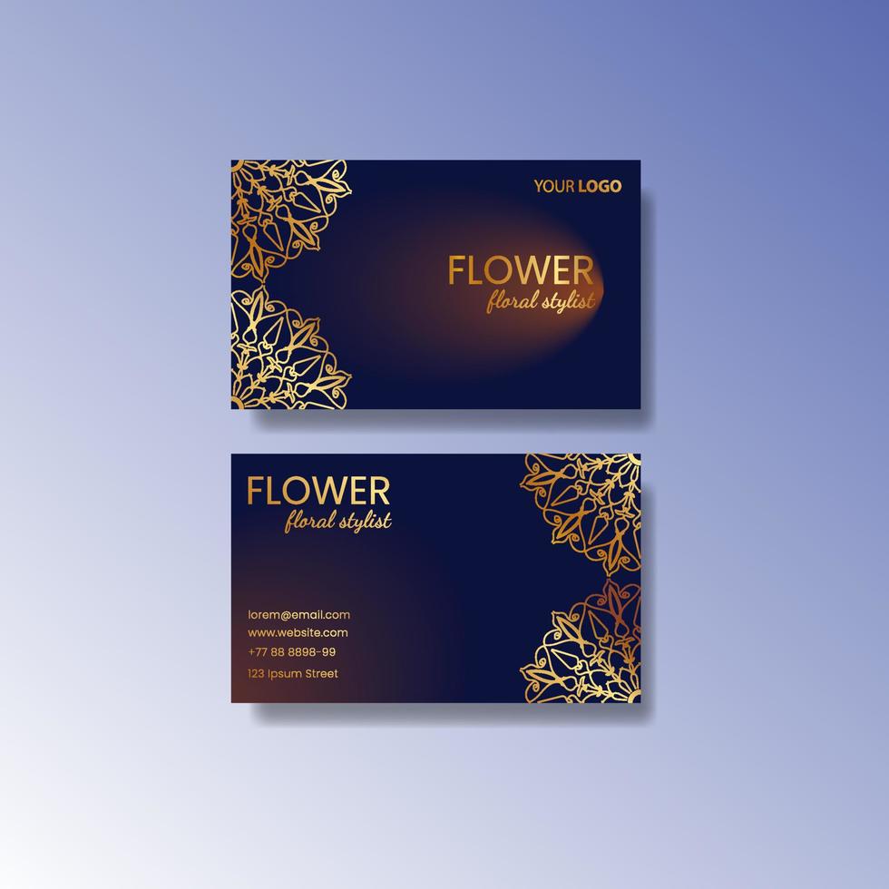 Business Card. Vintage decorative elements. Ornamental floral business cards, oriental pattern, vector illustration. Islam, Arabic, Indian, turkish, pakistan, chinese, ottoman motifs.