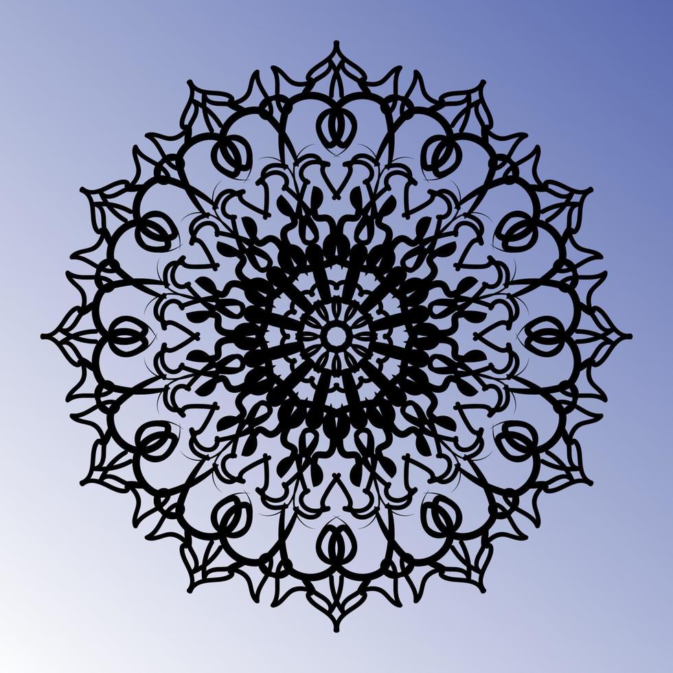 Vector round abstract circle. Mandala style.