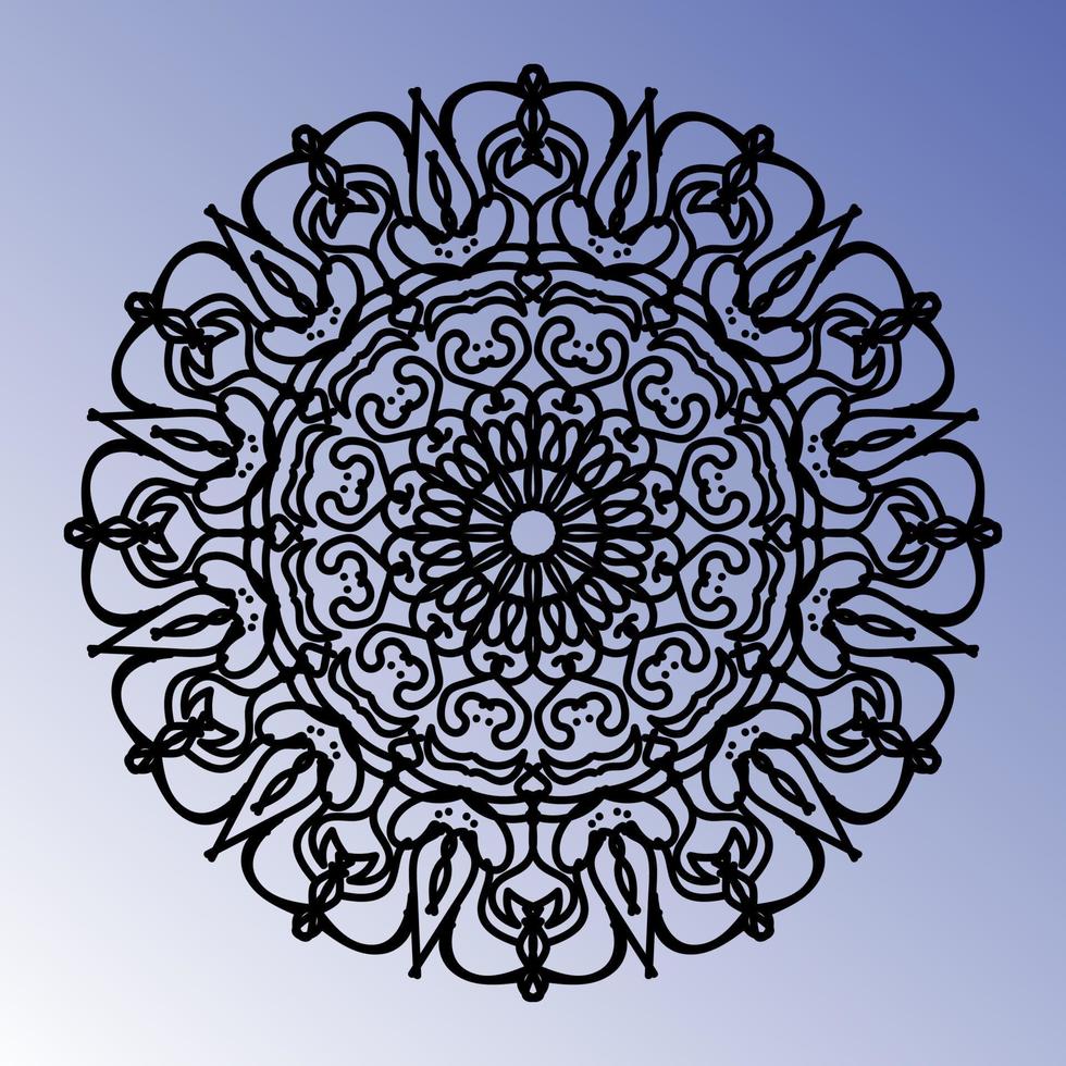 Vector round abstract circle. Mandala style.