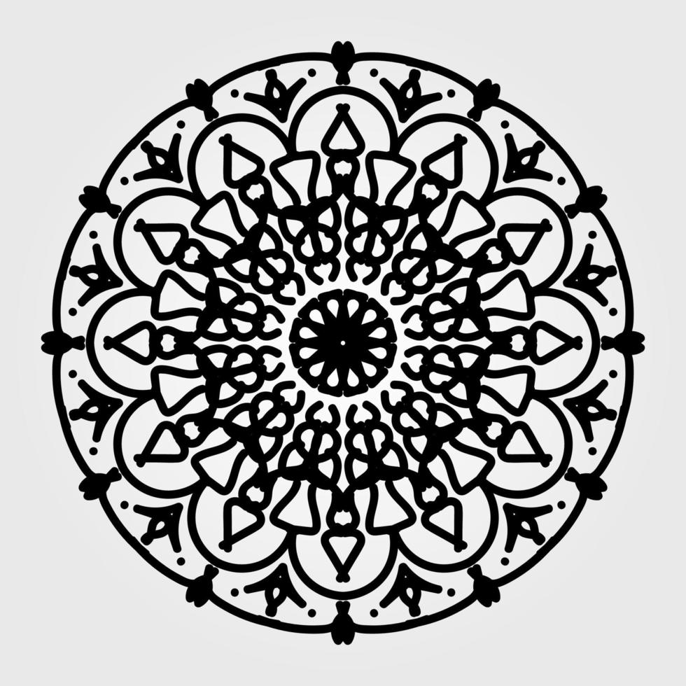 Vector round abstract circle. Mandala style.