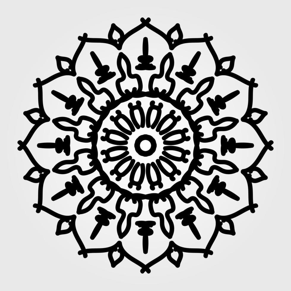 Vector round abstract circle. Mandala style.