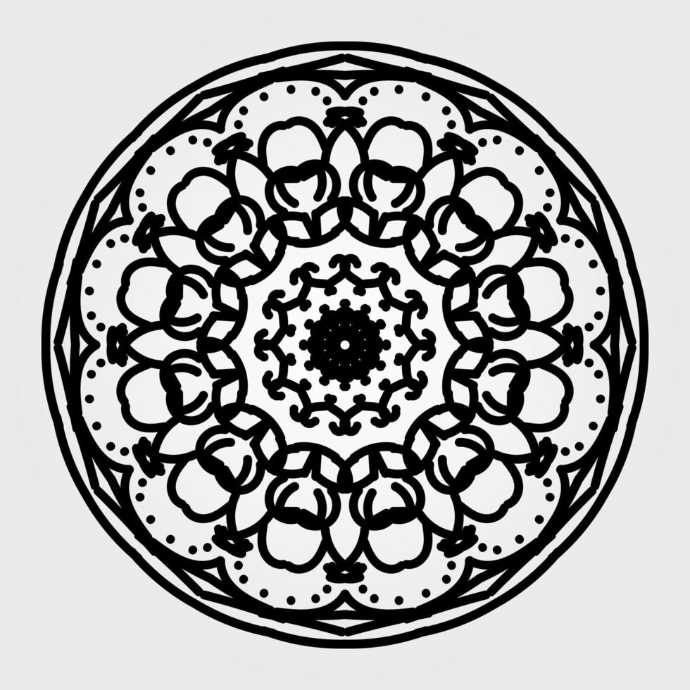 Vector round abstract circle. Mandala style.