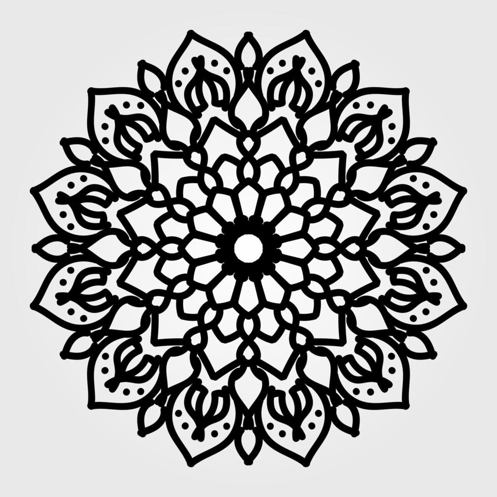 Vector round abstract circle. Mandala style.