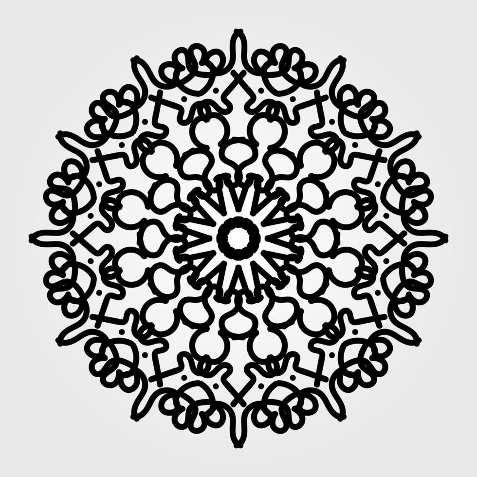 Vector round abstract circle. Mandala style.