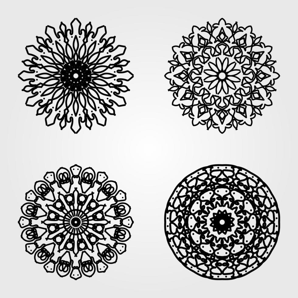 colección concepto decorativo abstracto mandala ilustración vector