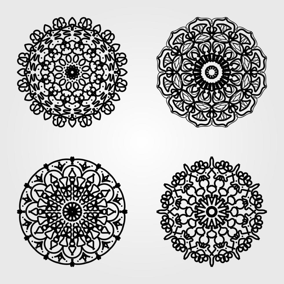 colección concepto decorativo abstracto mandala ilustración vector