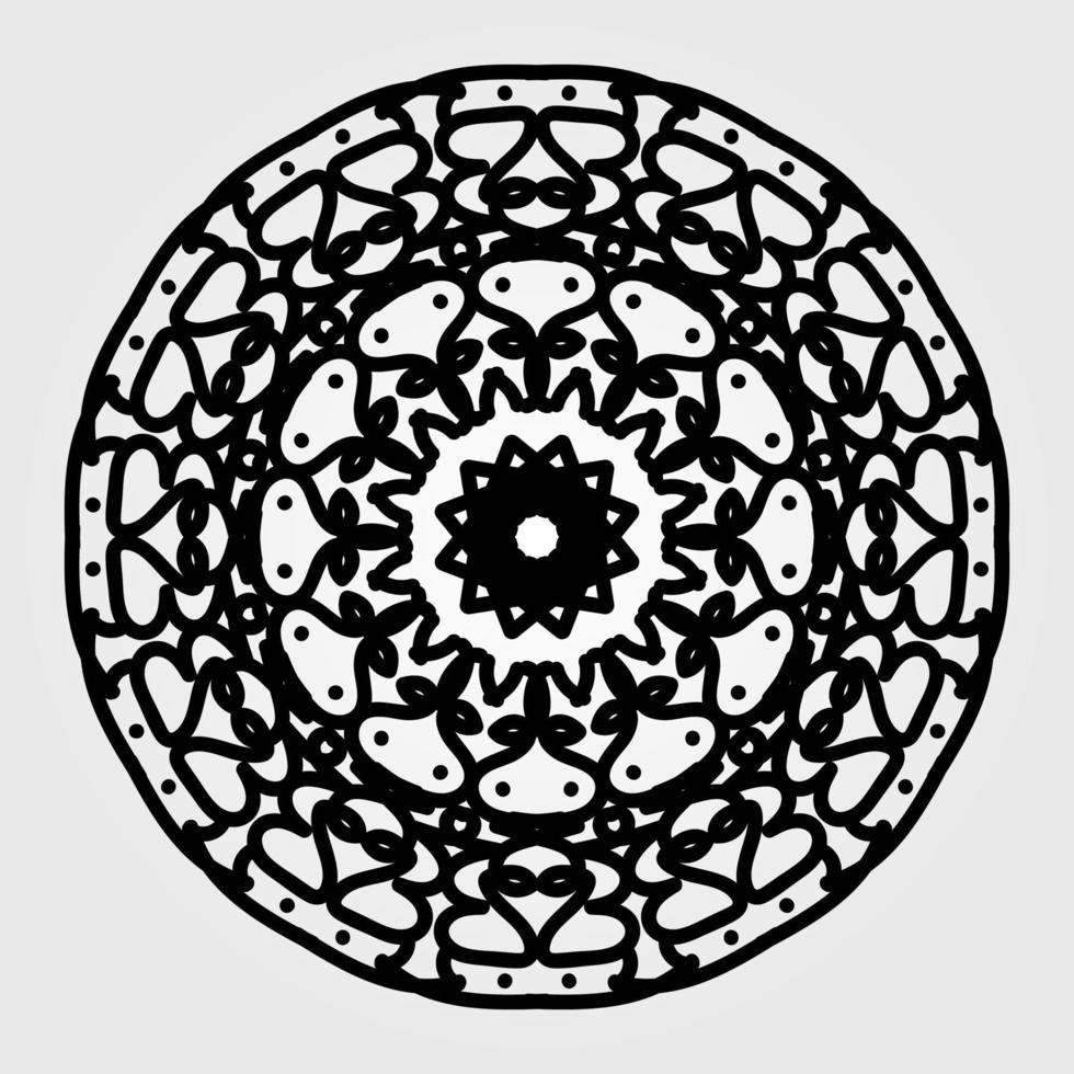 Vector round abstract circle. Mandala style.