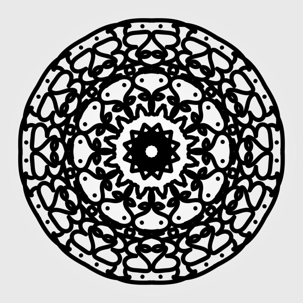 Vector round abstract circle. Mandala style.