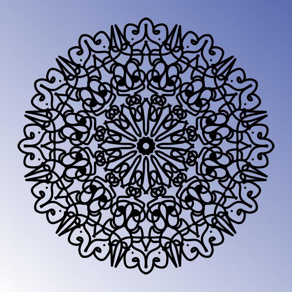 Vector round abstract circle. Mandala style.