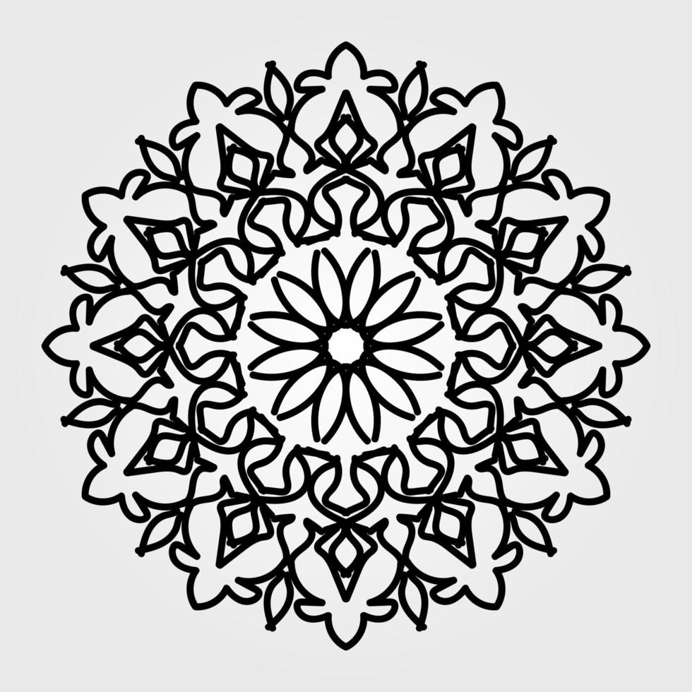 Vector round abstract circle. Mandala style.