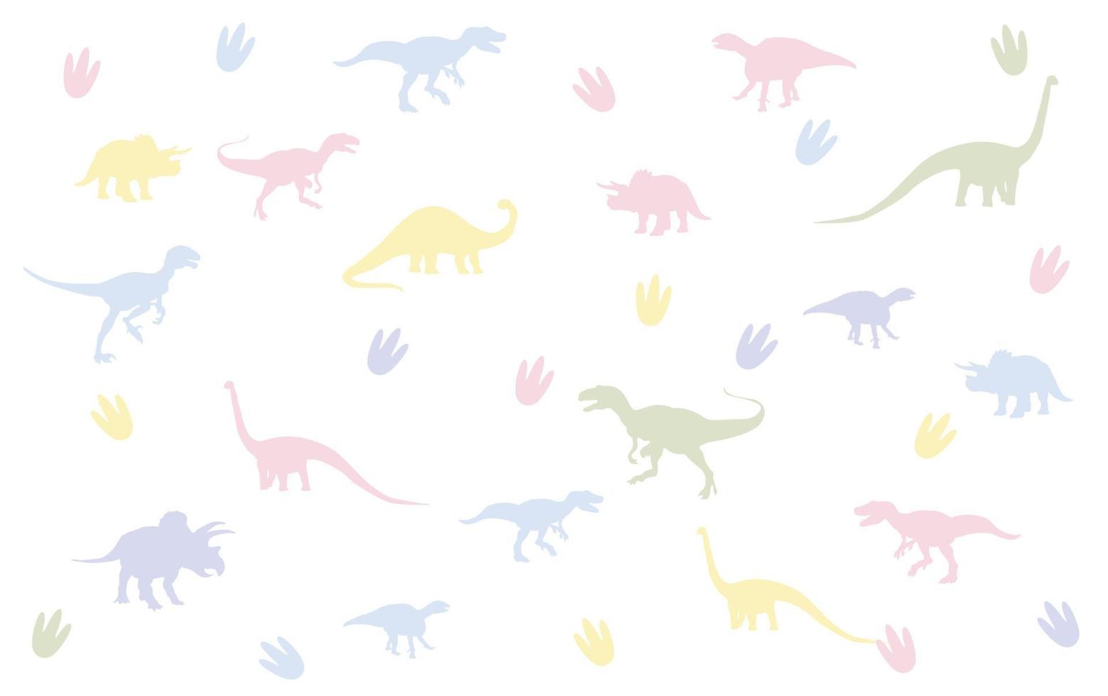 diseño de vector de fondo de silueta de dinosaurio