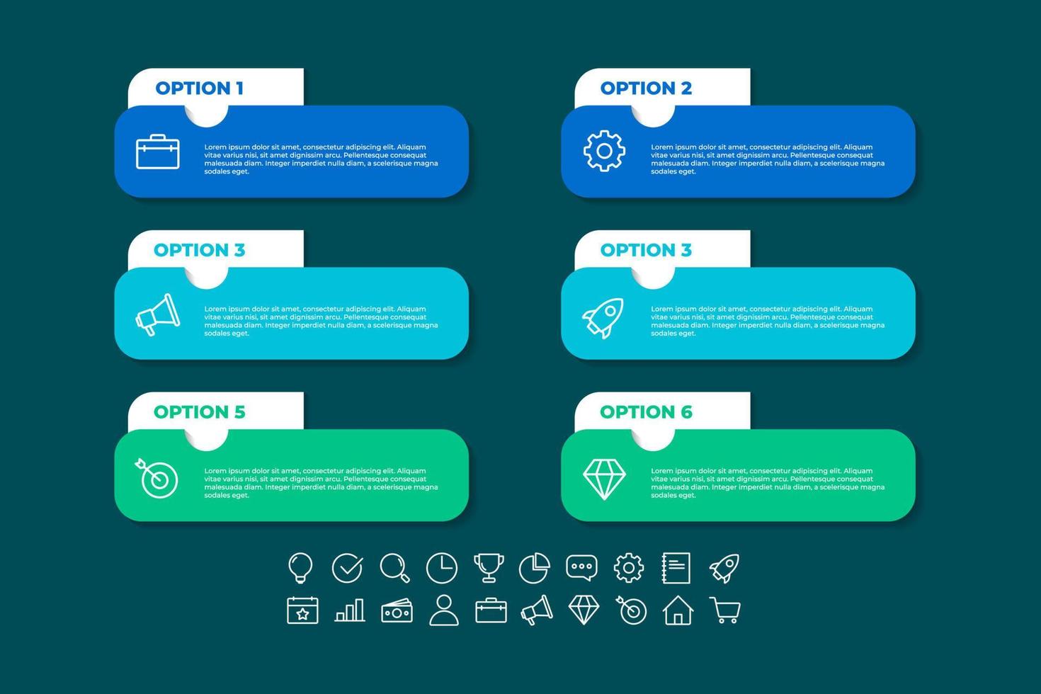 list and option infographic template design.business infographic concept for presentations, banner, workflow layout, process diagram, flow chart and how it work vector