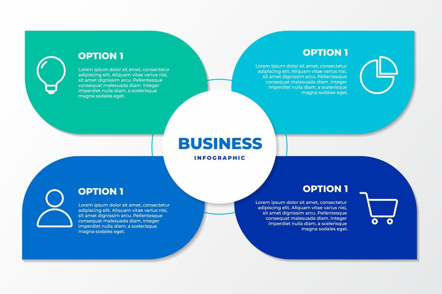 Diseño de plantilla infográfica de lista y opción.Concepto de infografía empresarial para presentaciones, banner, diseño de flujo de trabajo, diagrama de proceso, diagrama de flujo y cómo funciona vector