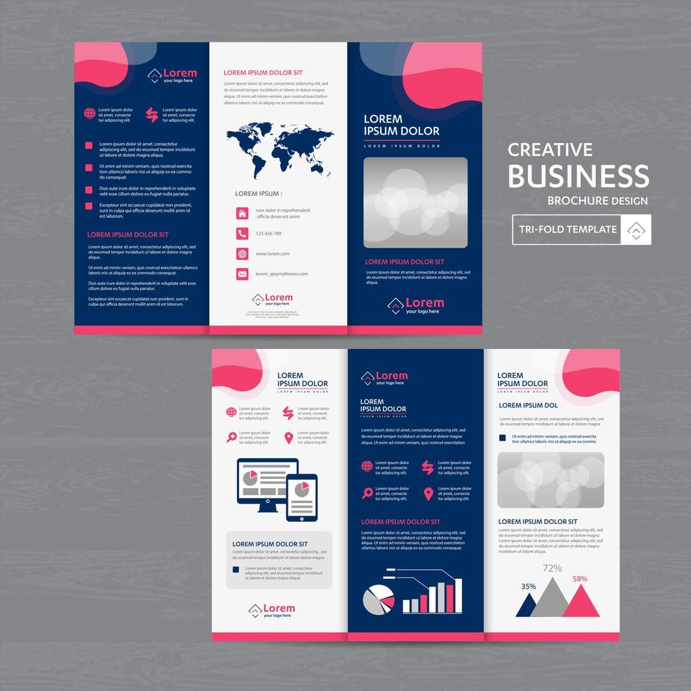 Folleto Folleto Diseño de plantilla de portada de informe anual de negocios vector