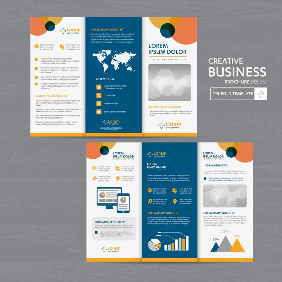 Flyer brochure business annual report cover template design vector