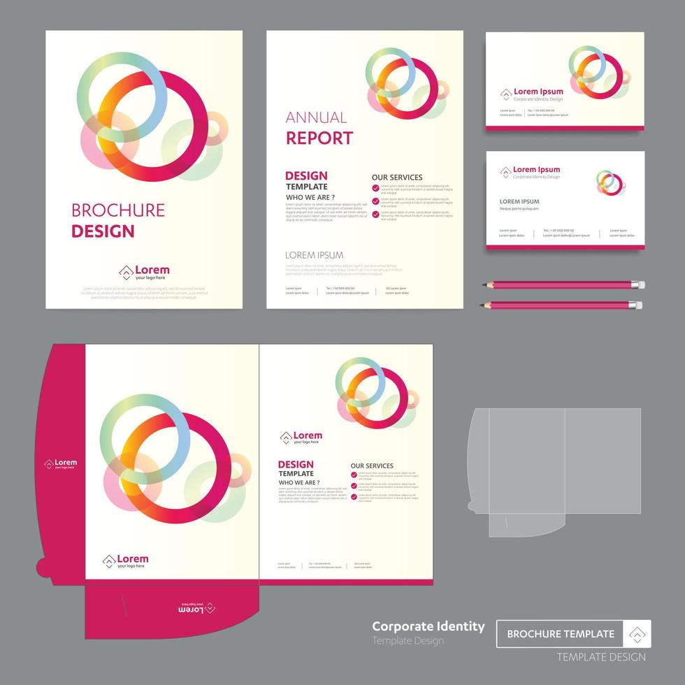 Plantilla de carpeta de diseño de negocios corporativos para empresa de tecnología digital. elemento de papelería, gente de la comunidad amigos presentación de negocios, promoción de trabajo, azul, rojo, vector